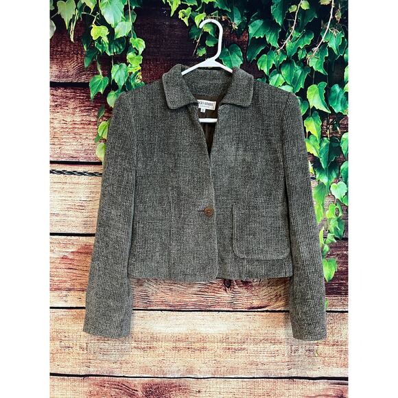 Giorgio Armani Blazer Tweed Blazer Cotton Wool Blend Made in Italy Women's 6 - Picture 1 of 6